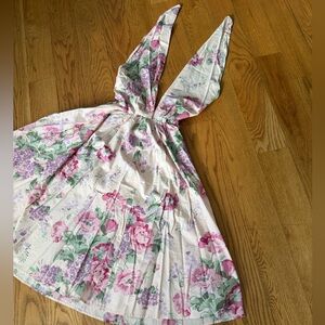 50’s vintage dress, very flattering true Pin Up dress, Floral Halter Dress